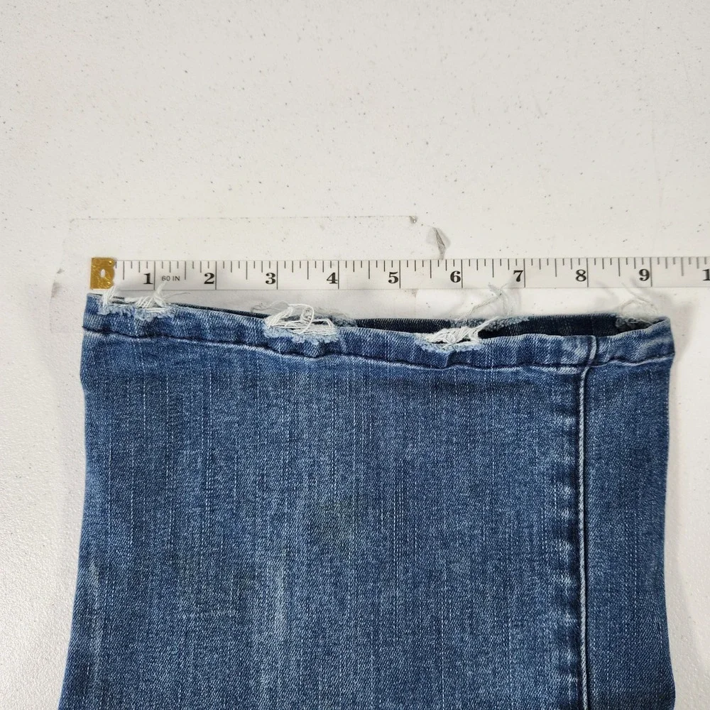 Democracy Ab Technology Womens‎ Blue Distressed Raw Hem Jeans Size 12 BN2896LHPB
